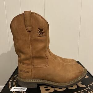 Georgia Boot Carbo-Tec Wellington Barnyard Proof Leather Size 10D 43 EU